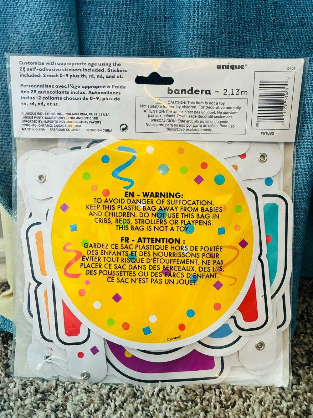 Unique Customizable 'Happy Birthday' Banner in Multi-Color